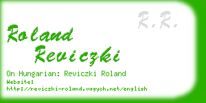 roland reviczki business card